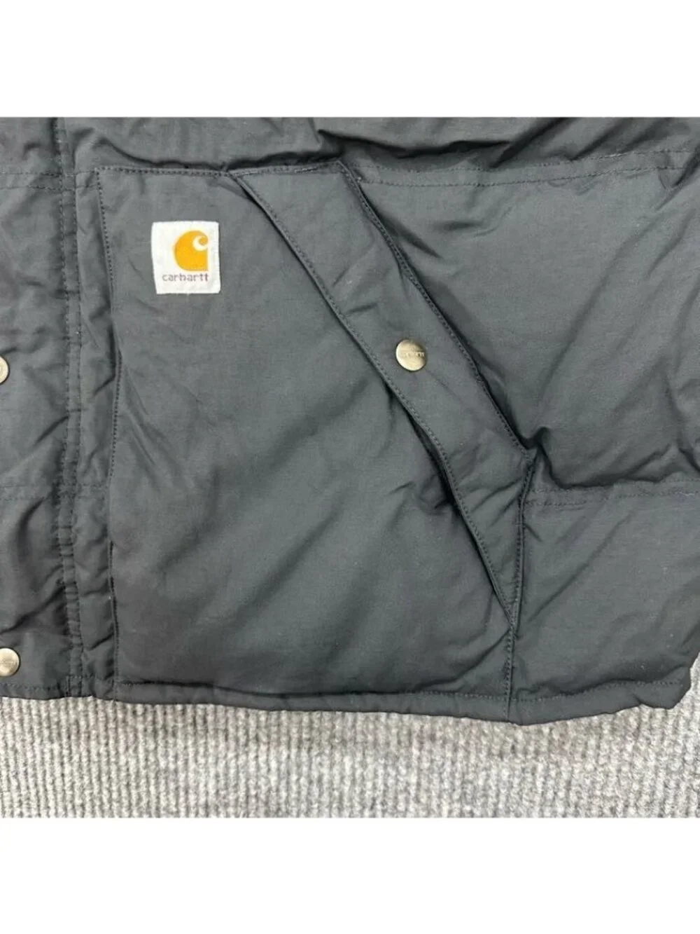 Carhartt Kalkaska Down Puffer Vest Snap Button Sleeveless 100118 Mens 2XL Tall